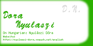 dora nyulaszi business card